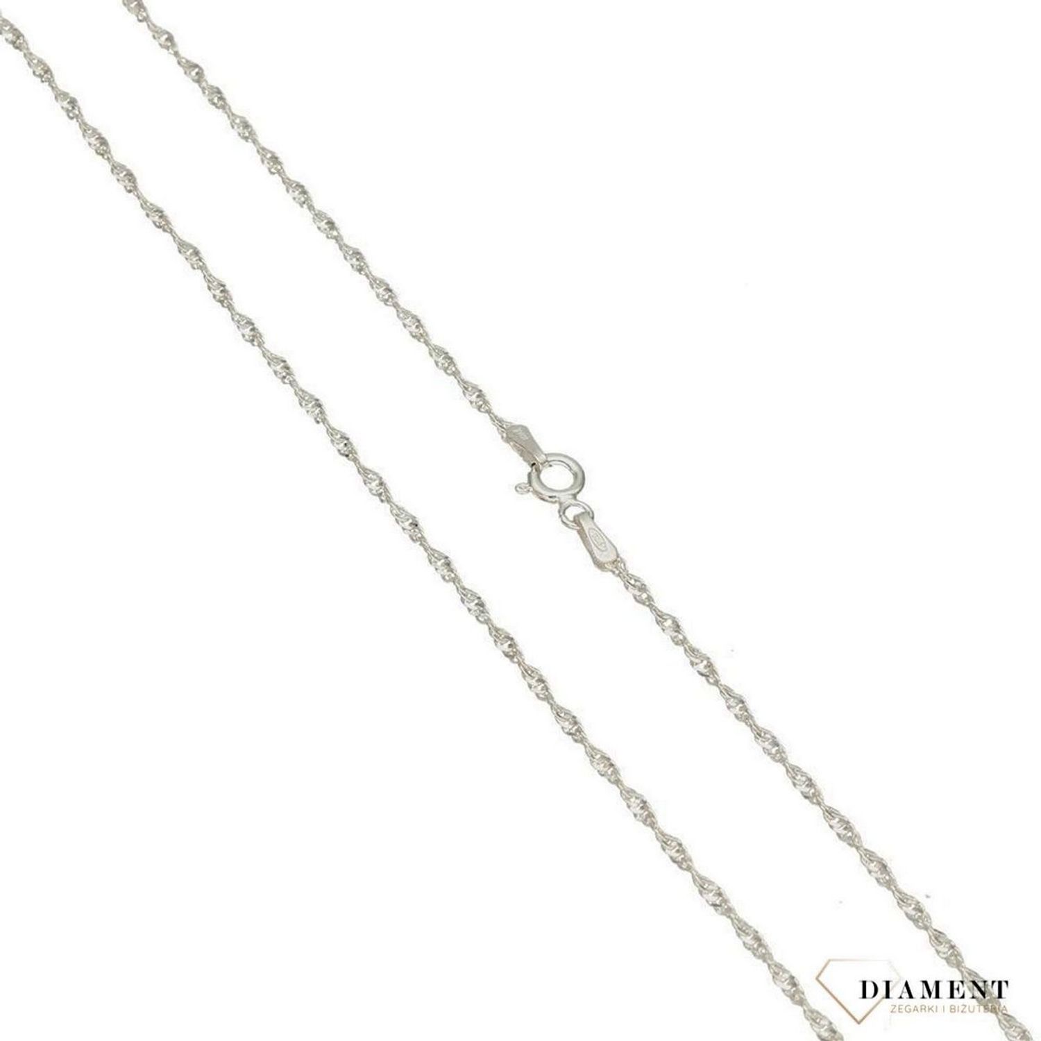 Łańcuszek srebrny 925 Singapur próba 925, rodowany DIA-LAN-733519R-25-925 1,5mmbfg.jpg